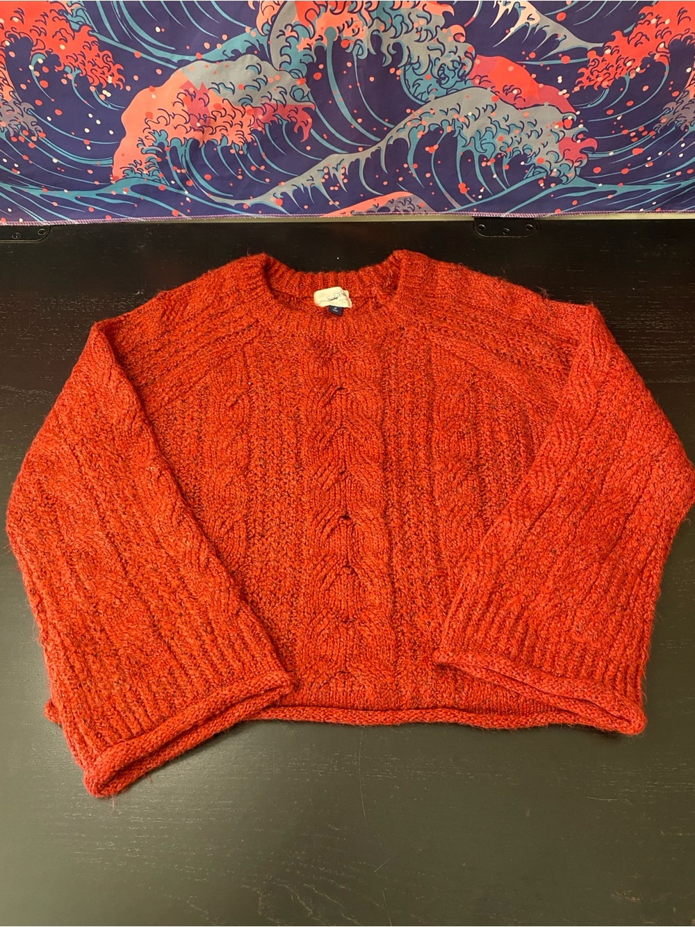 Universal Thread Chunky Cable Crewneck Sweater - Red